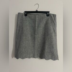 Talbots Gray Wool Mini Skirt